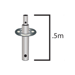 1-Ring 0.5M Pin & Ring Standard Vertical w/Spigot