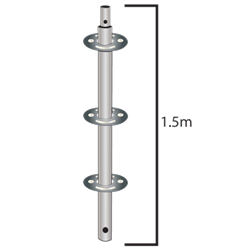 3-Ring 1.5M Pin & Ring Standard Vertical w/Spigot