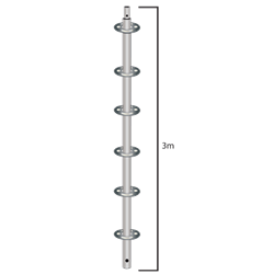 6-Ring 3.0M Pin & Ring Standard Vertical w/Spigot